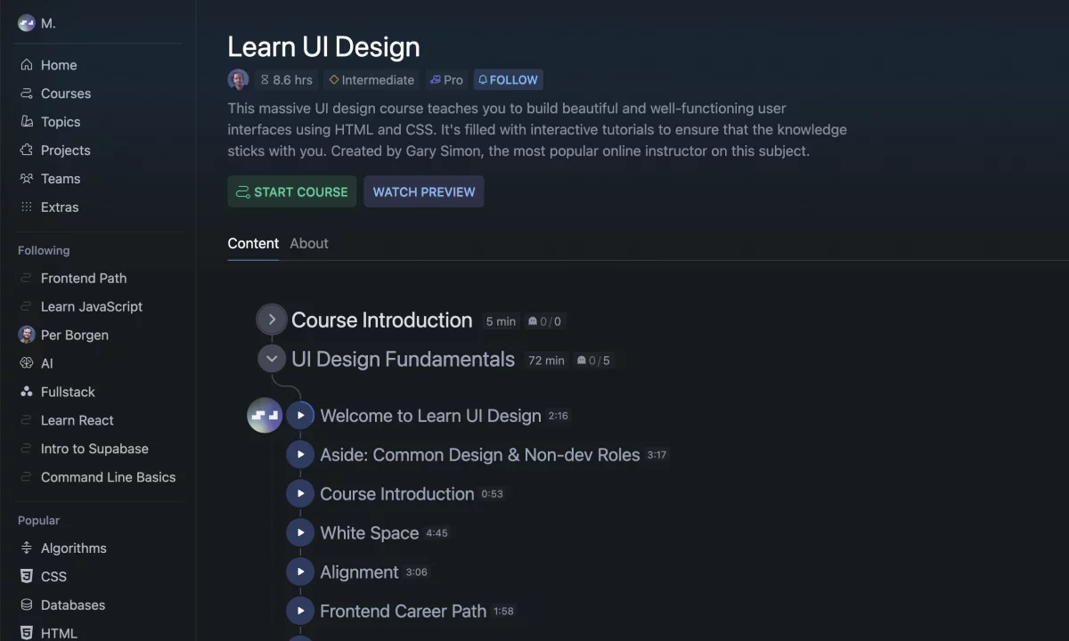 Learn UI Design (HTML/CSS)