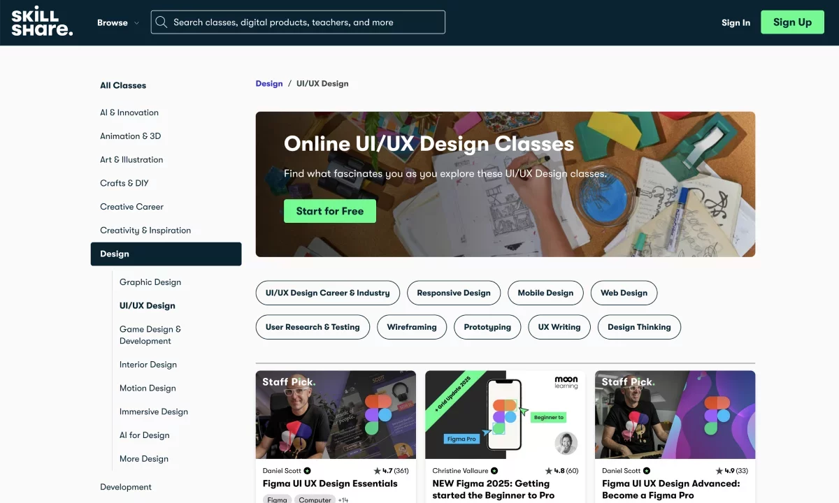 UI/UX Design by Skillshare